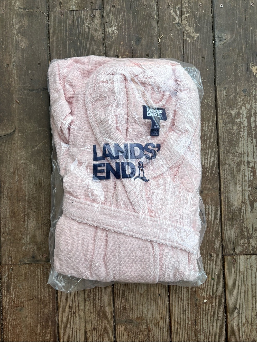 Brand New Lands’ End Cotton Spa Robe — Soft Tea Rose Pink — Women’s Small